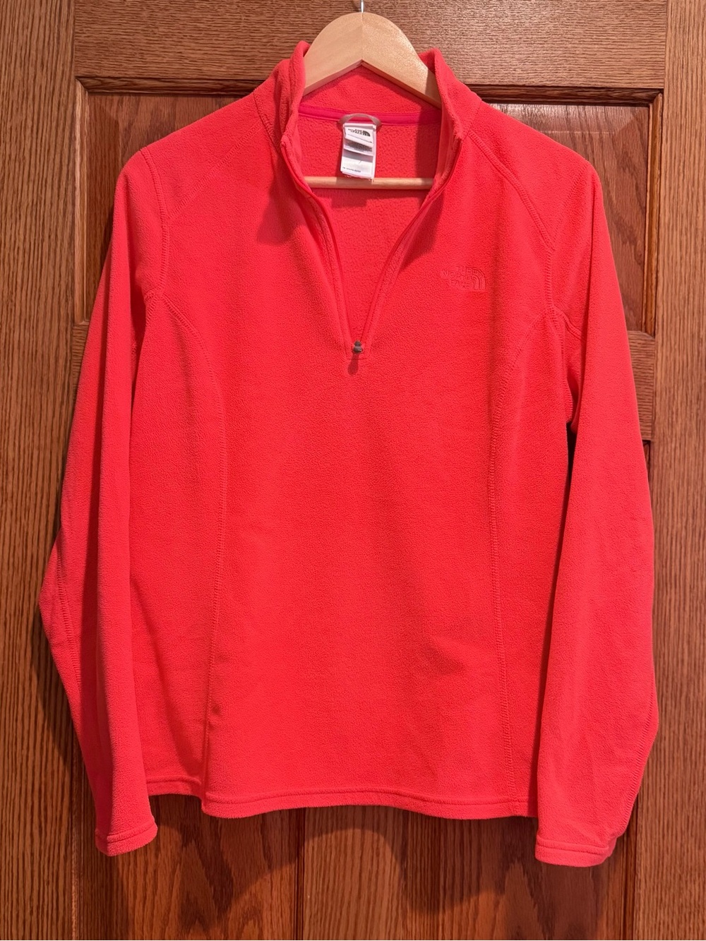 The North Face Women’s Large Coral Pink Polartec Fleece Quarter Zip Pullover